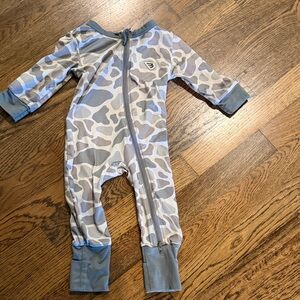 BURLEBO Blue and Gray Kids One Piece